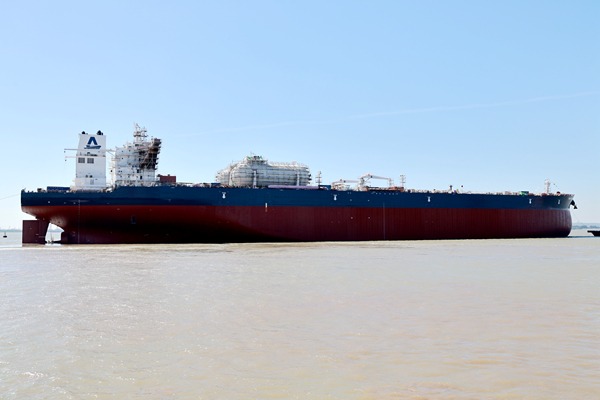 NTS launched a 298,000-dwt LNG dual fuel crude oil tanker